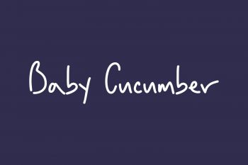 Baby Cucumber Free Font