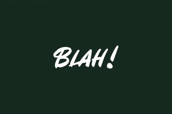 Blah! Free Font