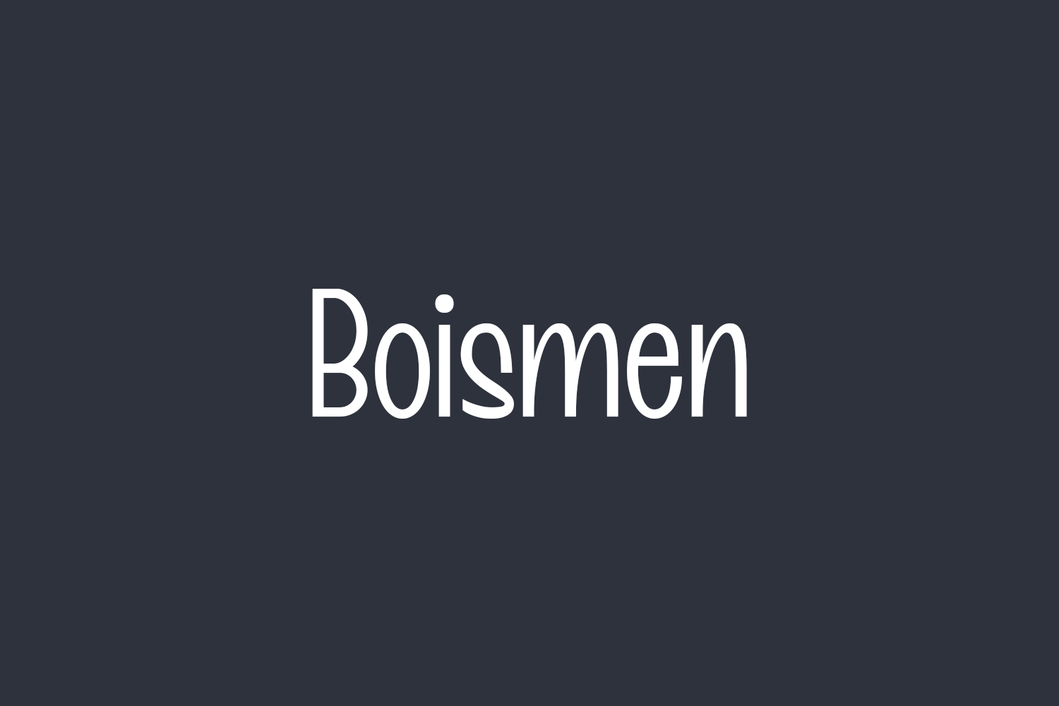 Boismen Free Font