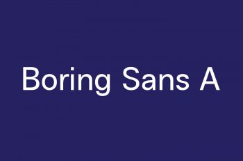 Boring Sans A Free Font