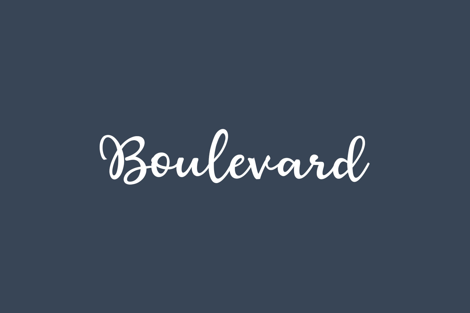 Boulevard Free Font