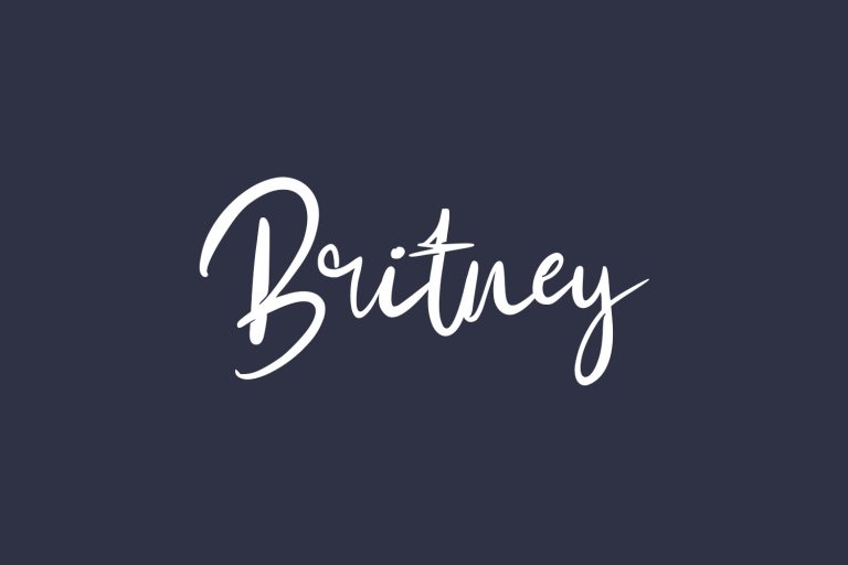 Britney | Fonts Shmonts