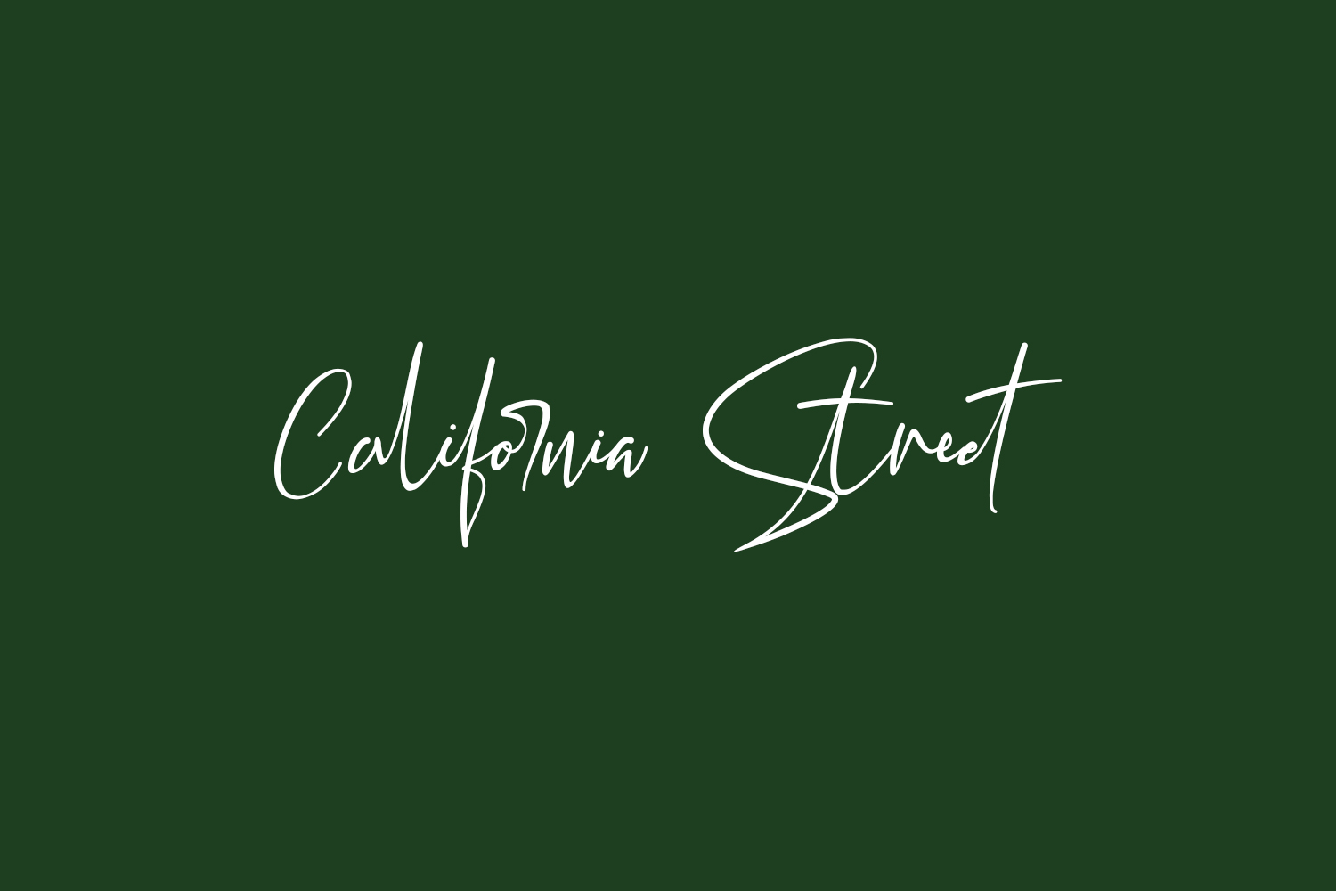 California Street Free Font