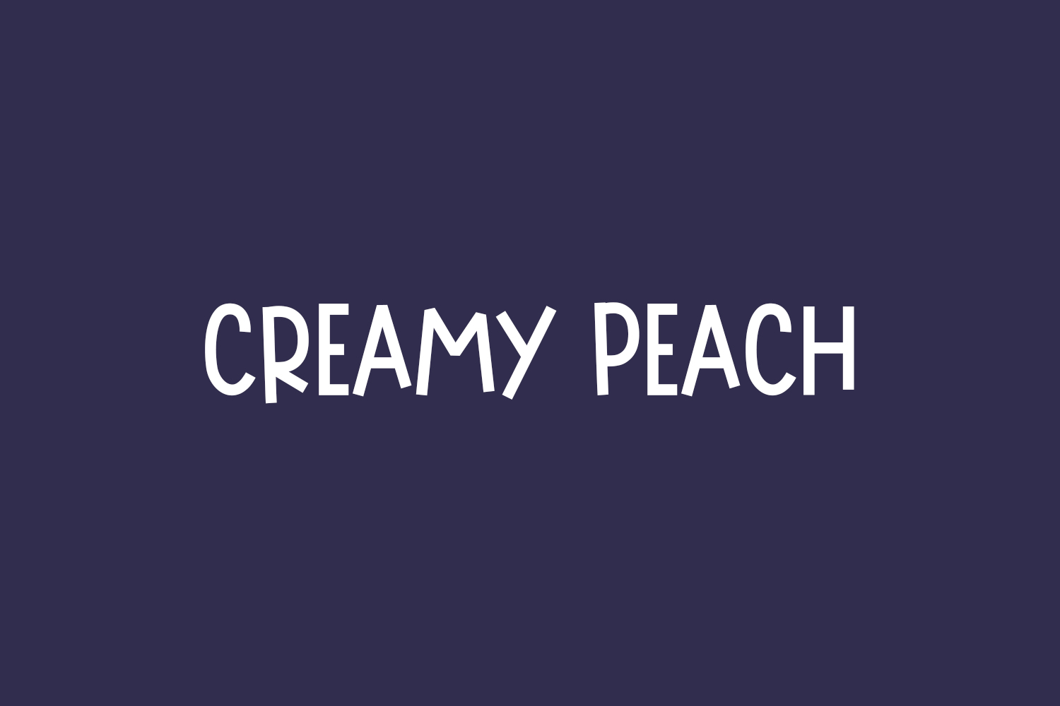 Creamy Peach Free Font