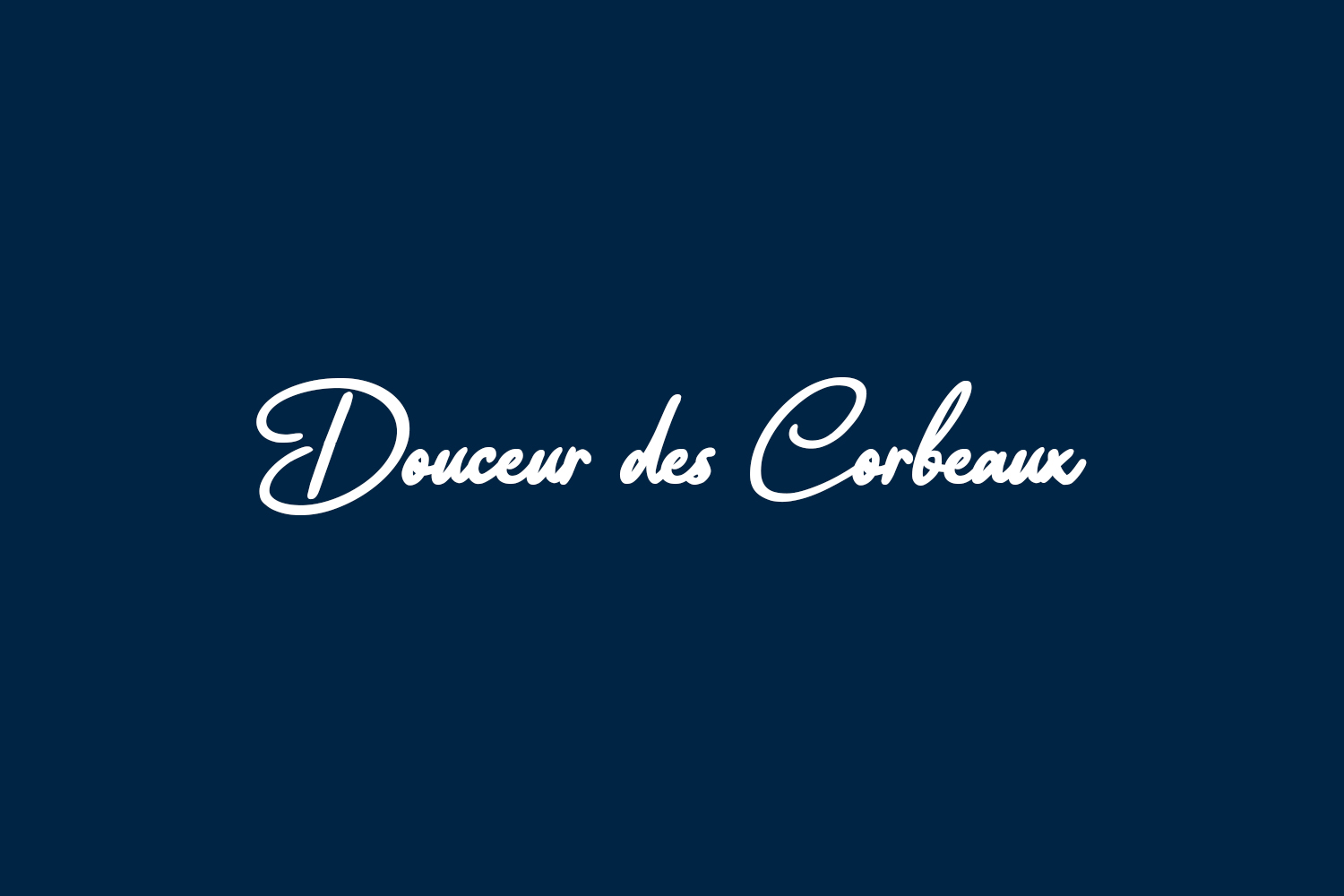 Douceur des Corbeaux Free Font