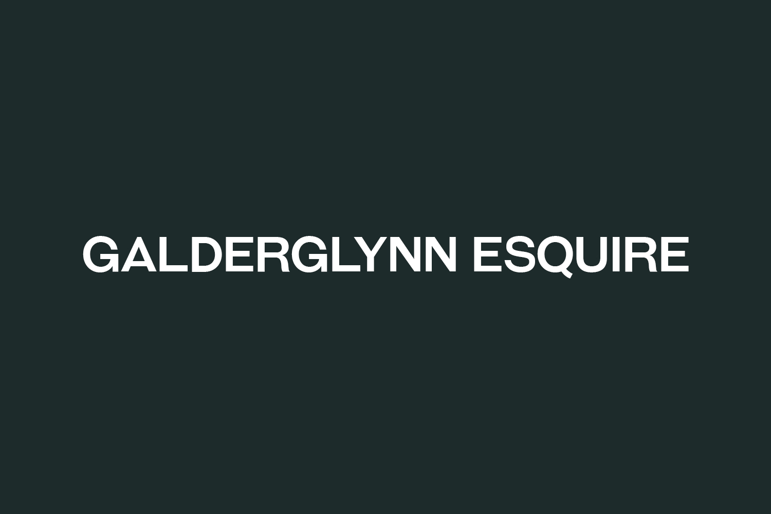 Galderglynn Esquire Free Font