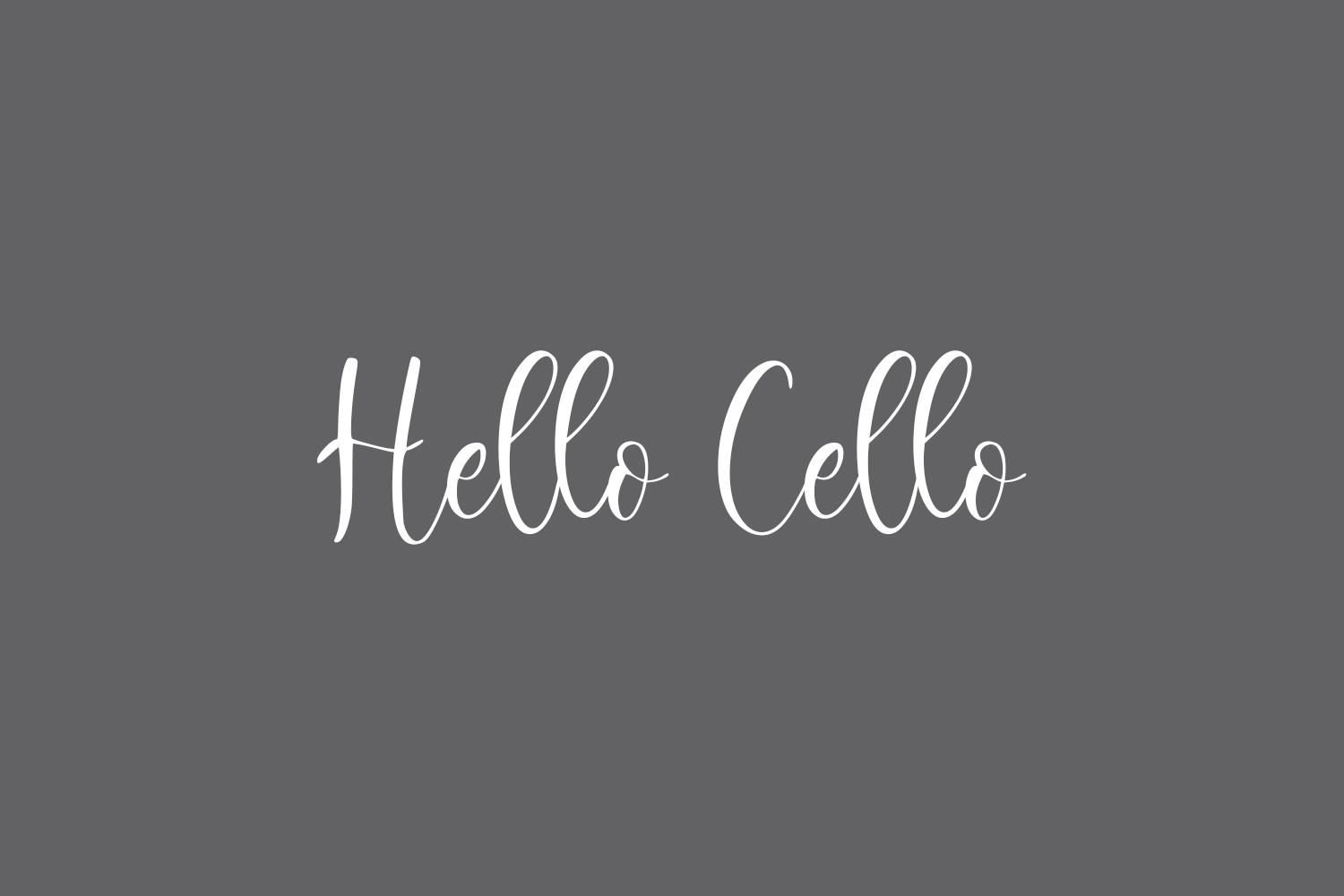 Hello Cello Free Font