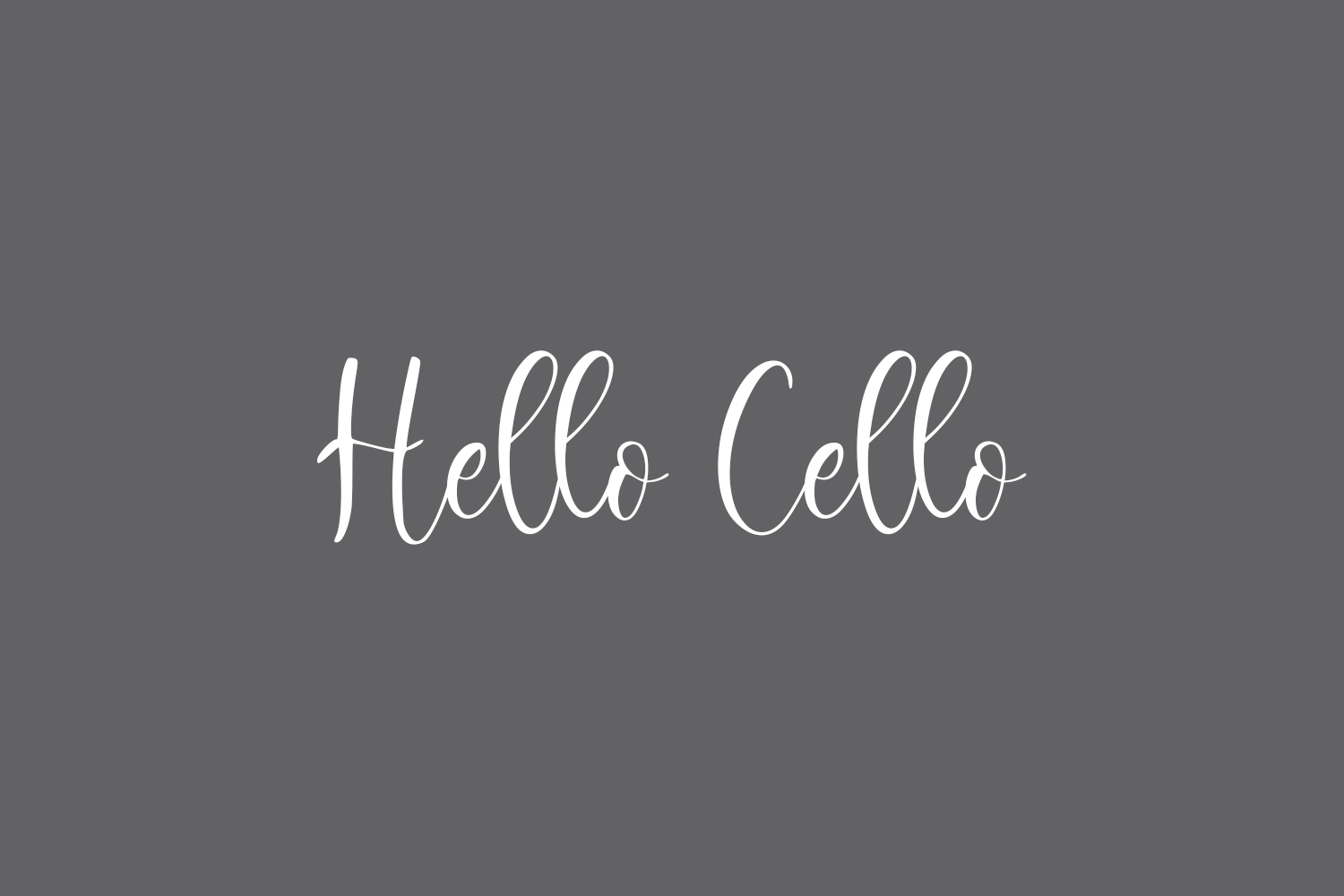 Hello Cello Free Font