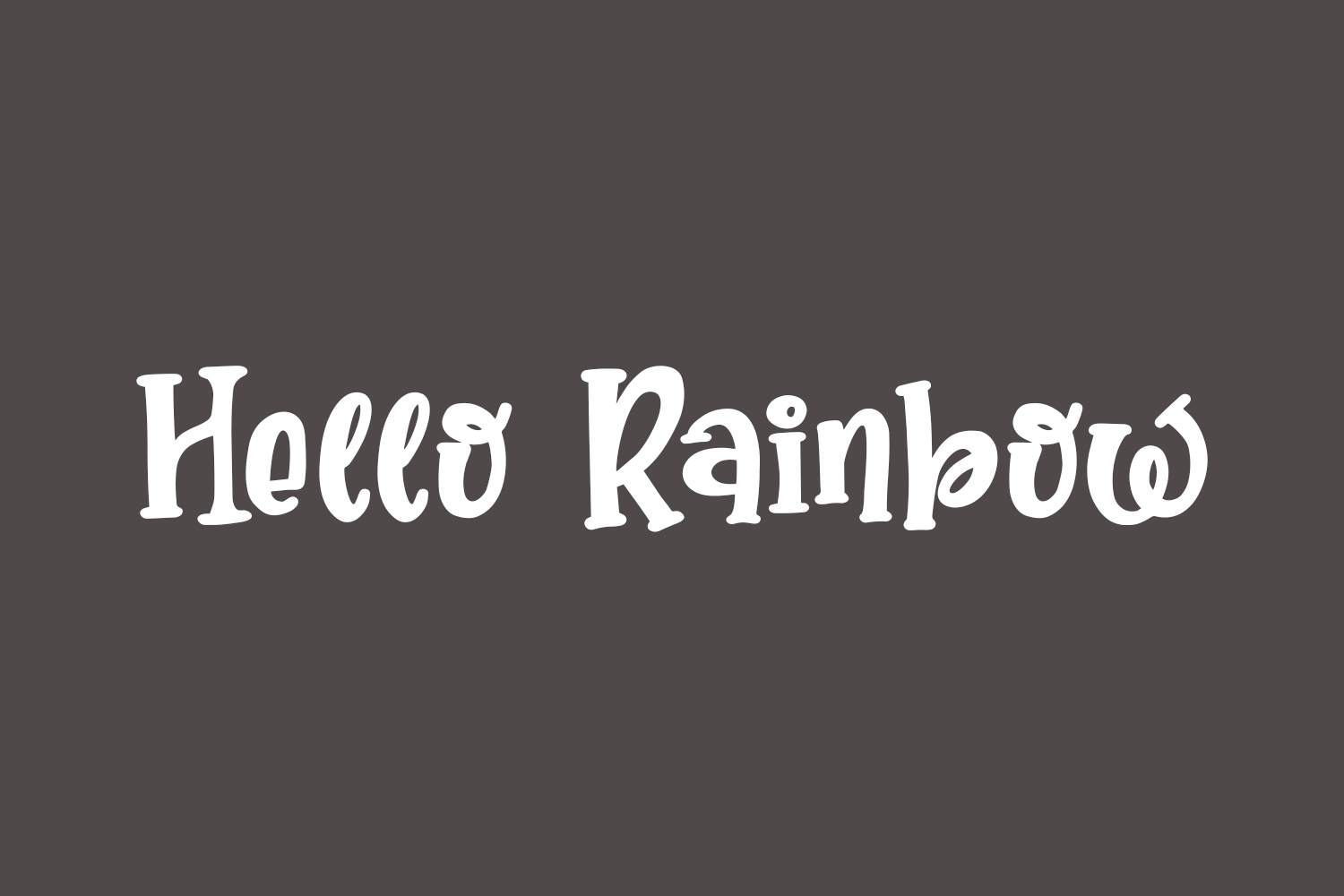 Hello Rainbow Free Font