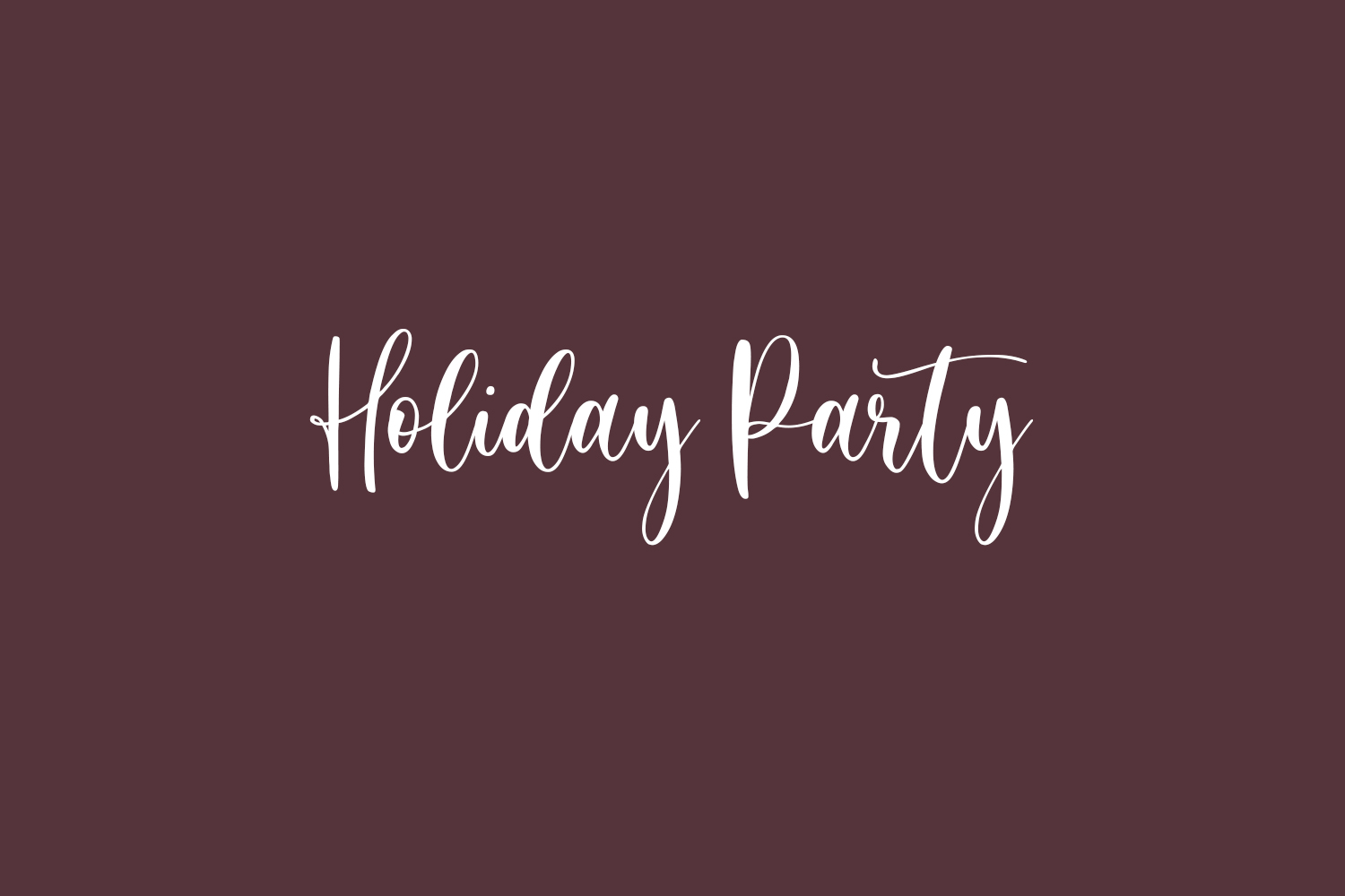 Holiday Party Free Font