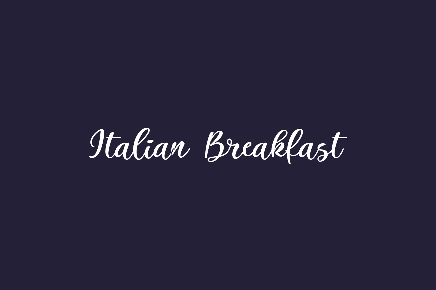 Italian Breakfast Free Font