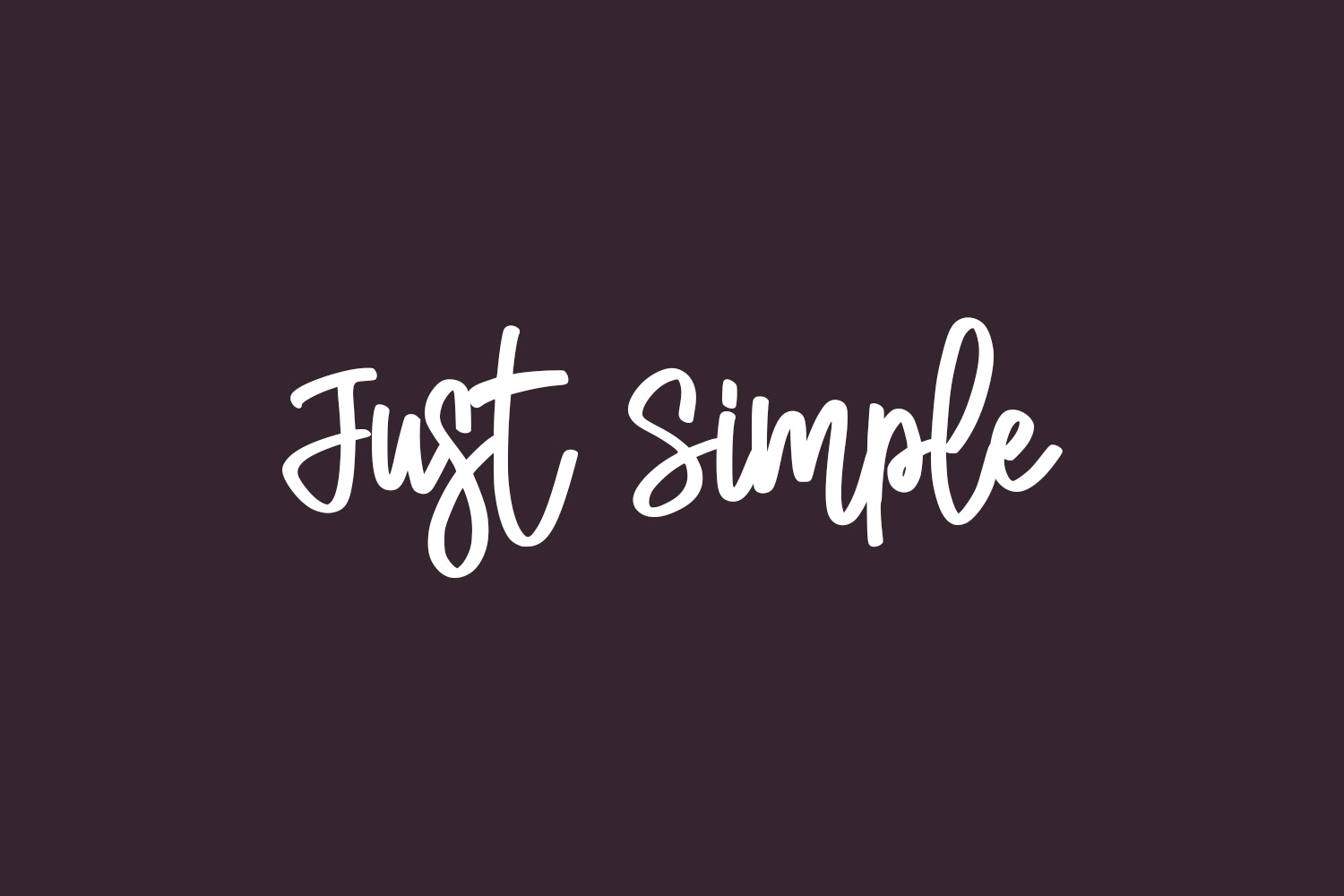 Just Simple Free Font