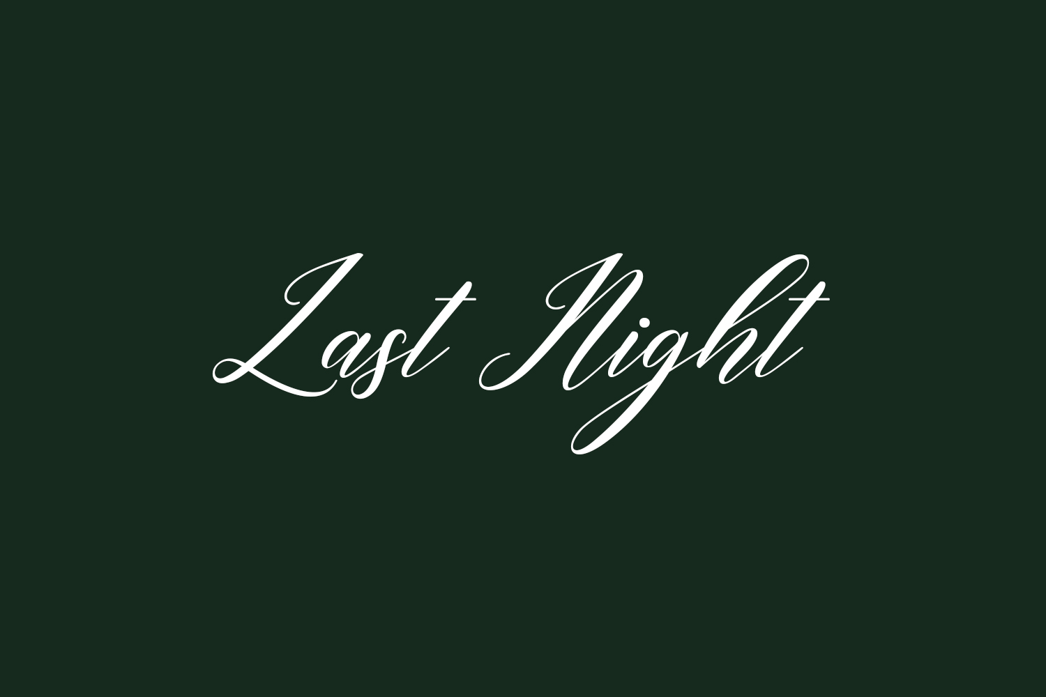 Last Night Free Font