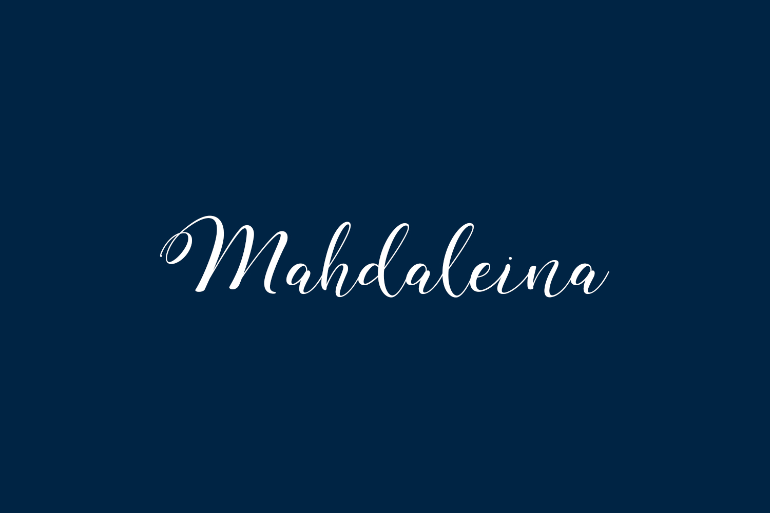 Mahdaleina Free Font