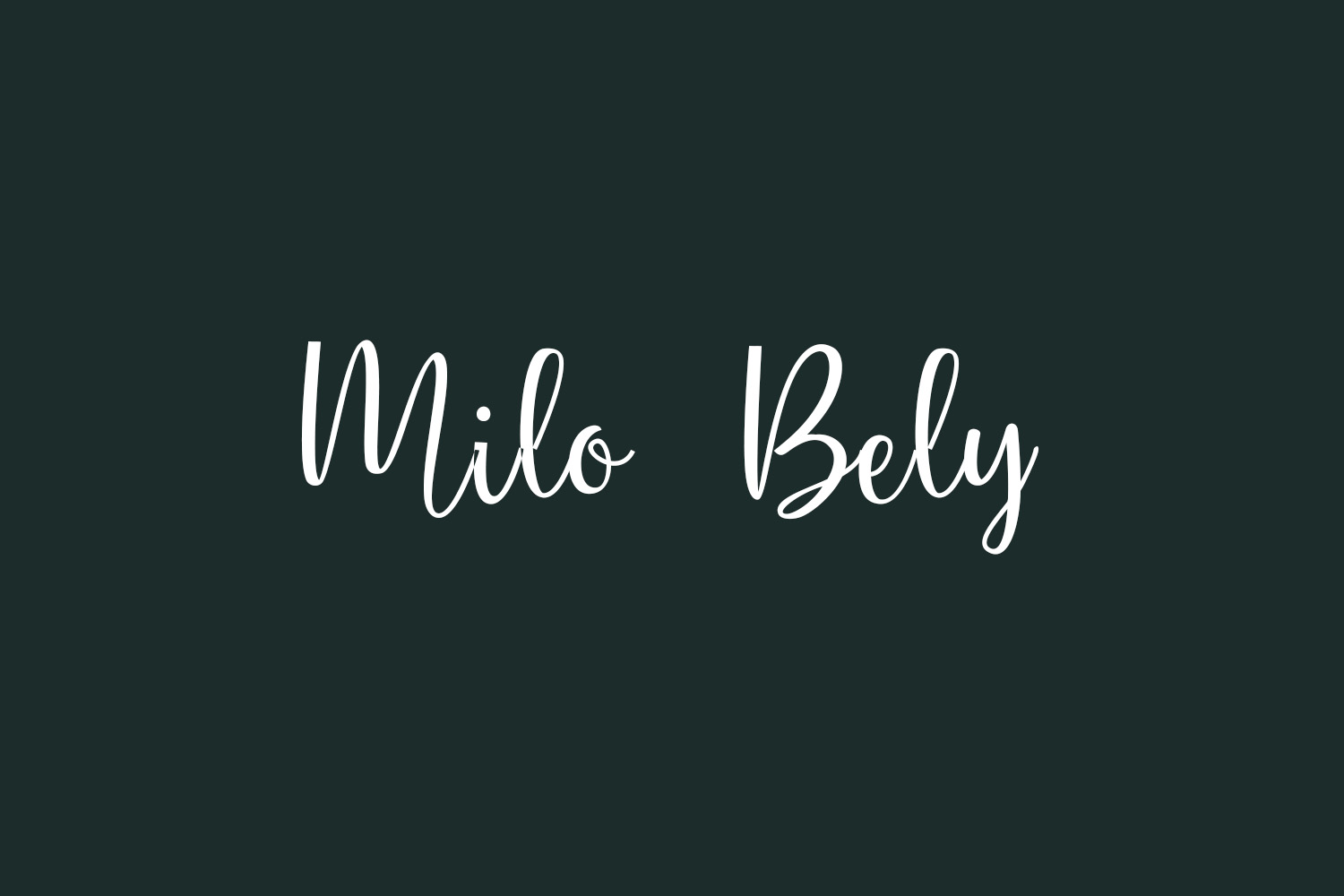 Milo Bely Free Font