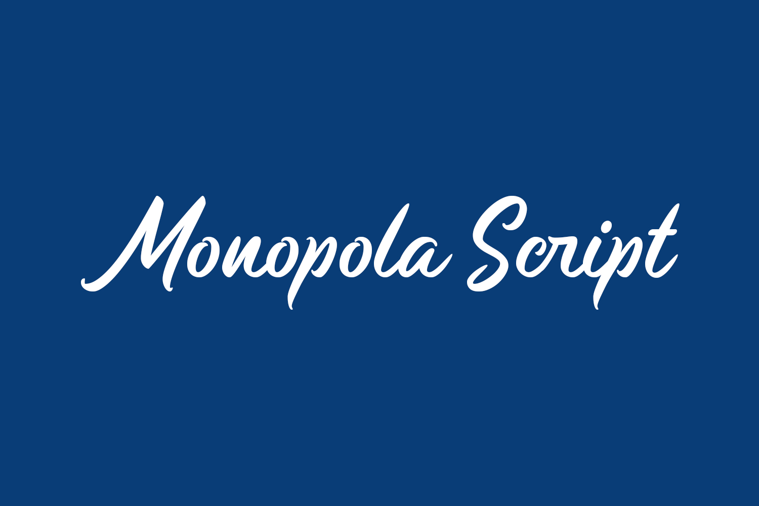Monopola Script Free Font