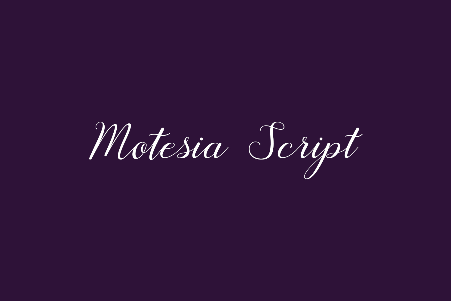 Motesia Script Free Font