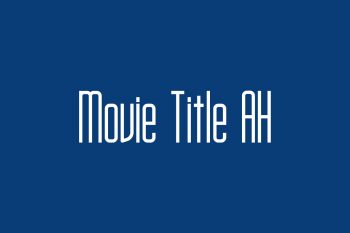 Movie Title AH Free Font