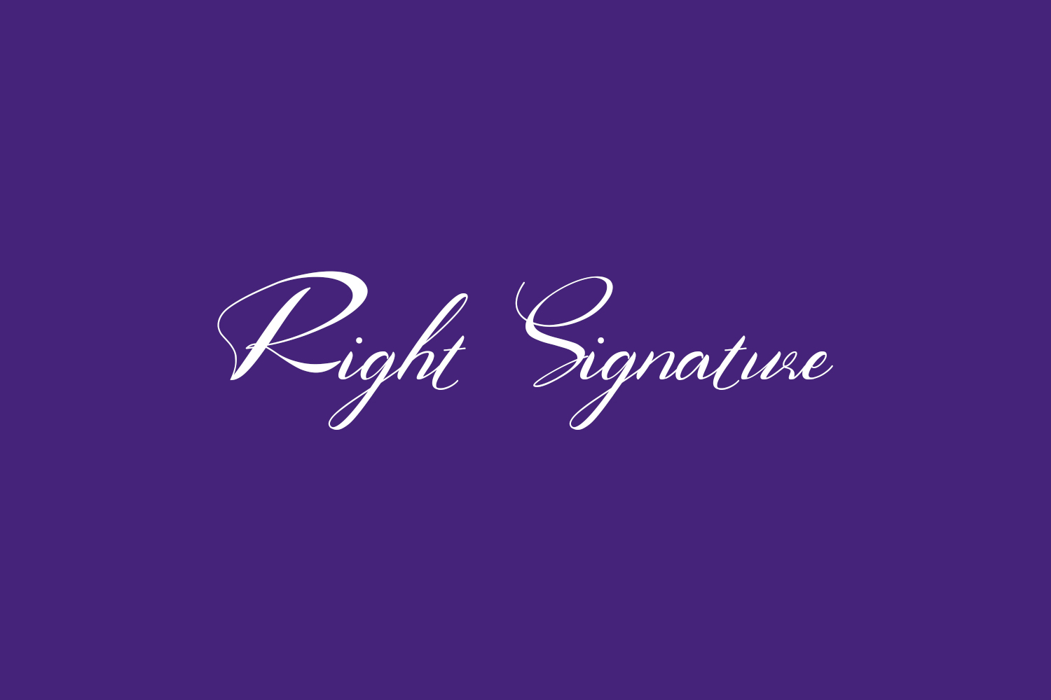 Right Signature Free Font