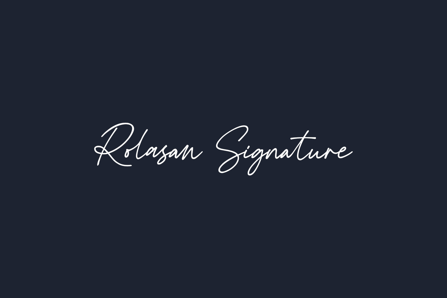 Rolasan Signature Free Font