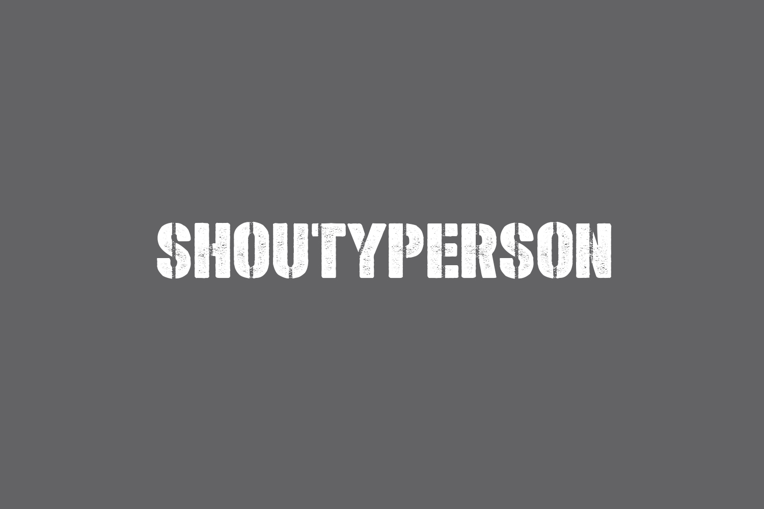 Shoutyperson Free Font