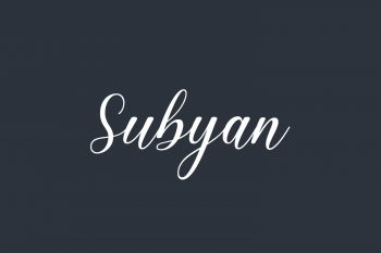 Subyan Free Font