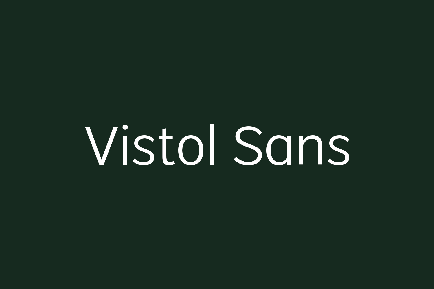 Vistol Sans Free Font