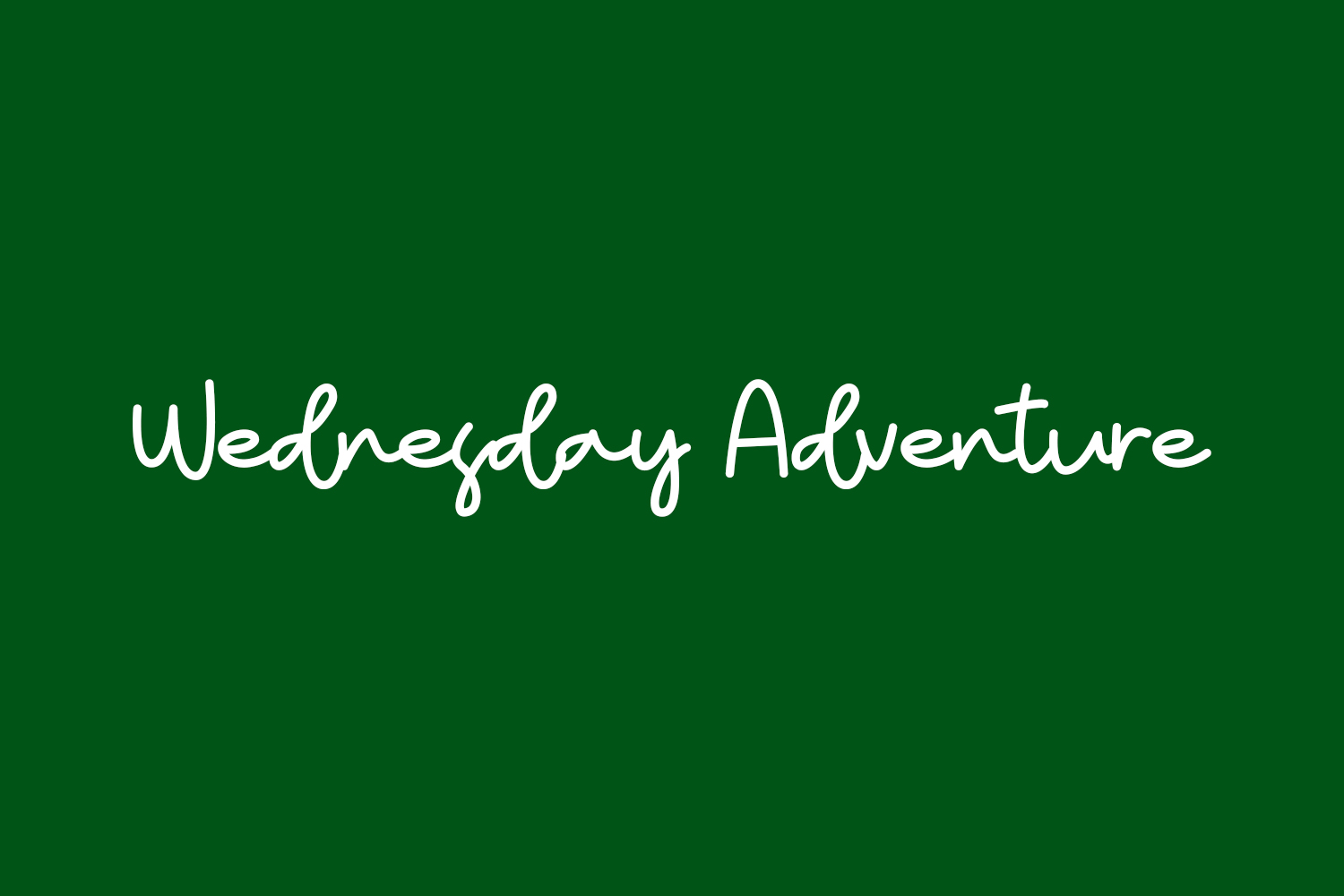 Wednesday Adventure Free Font
