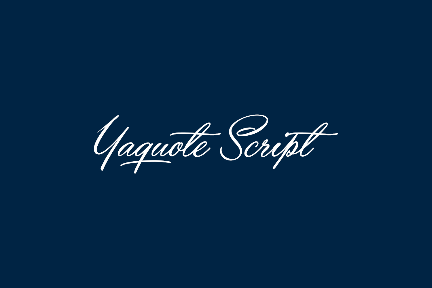 Yaquote Script Free Font