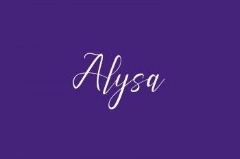 Alysa Free Font