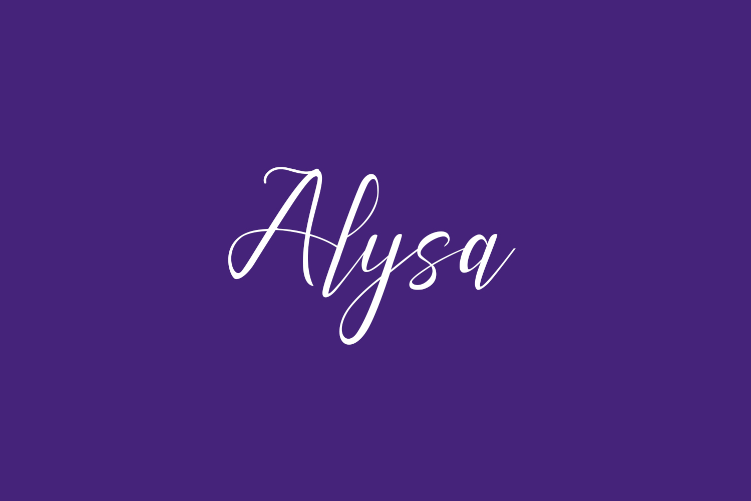 Alysa Free Font