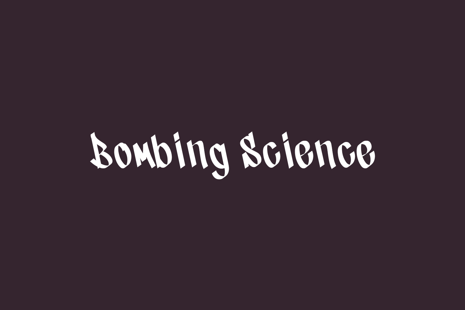 Bombing Science Free Font