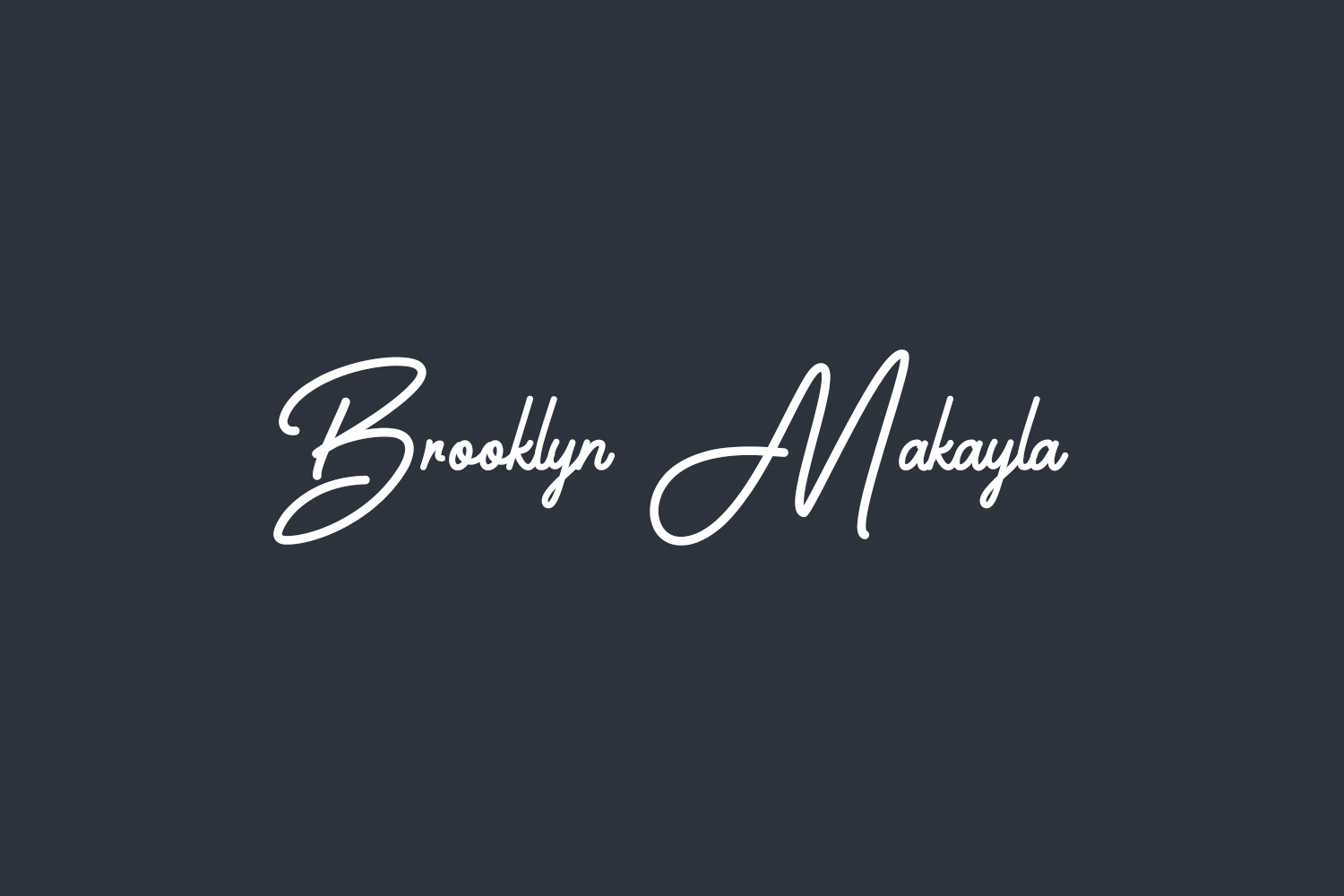Brooklyn Makayla Free Font