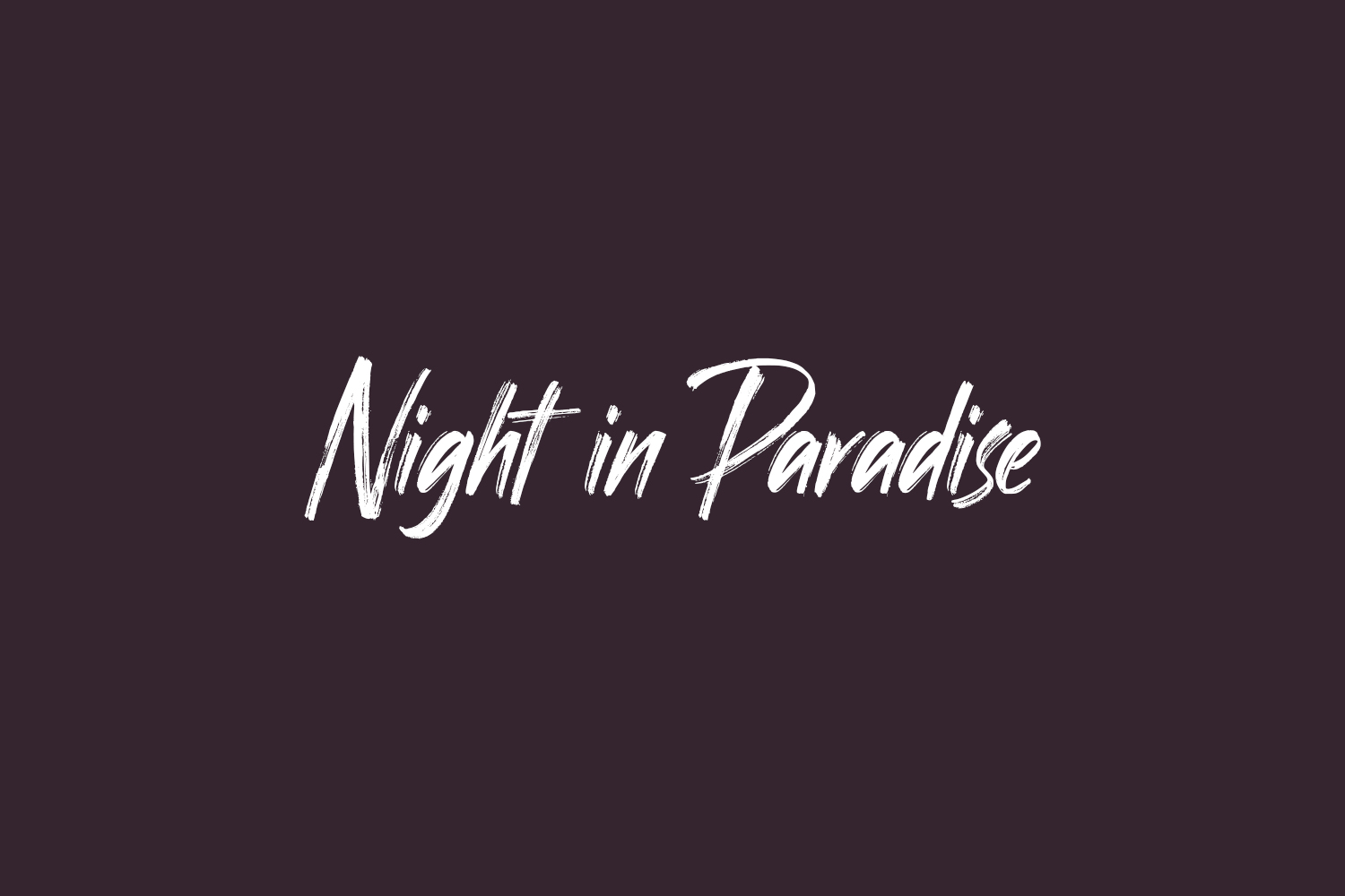 Night in Paradise Free Font