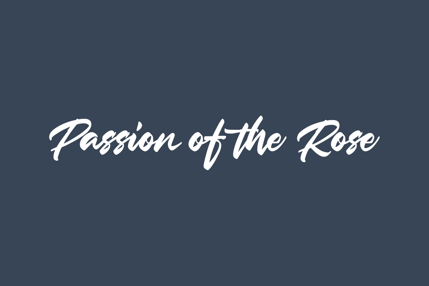 Passion of the Rose Free Font