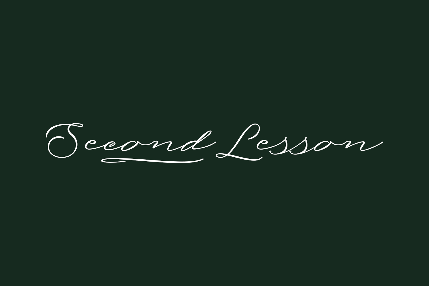 Second Lesson Free Font
