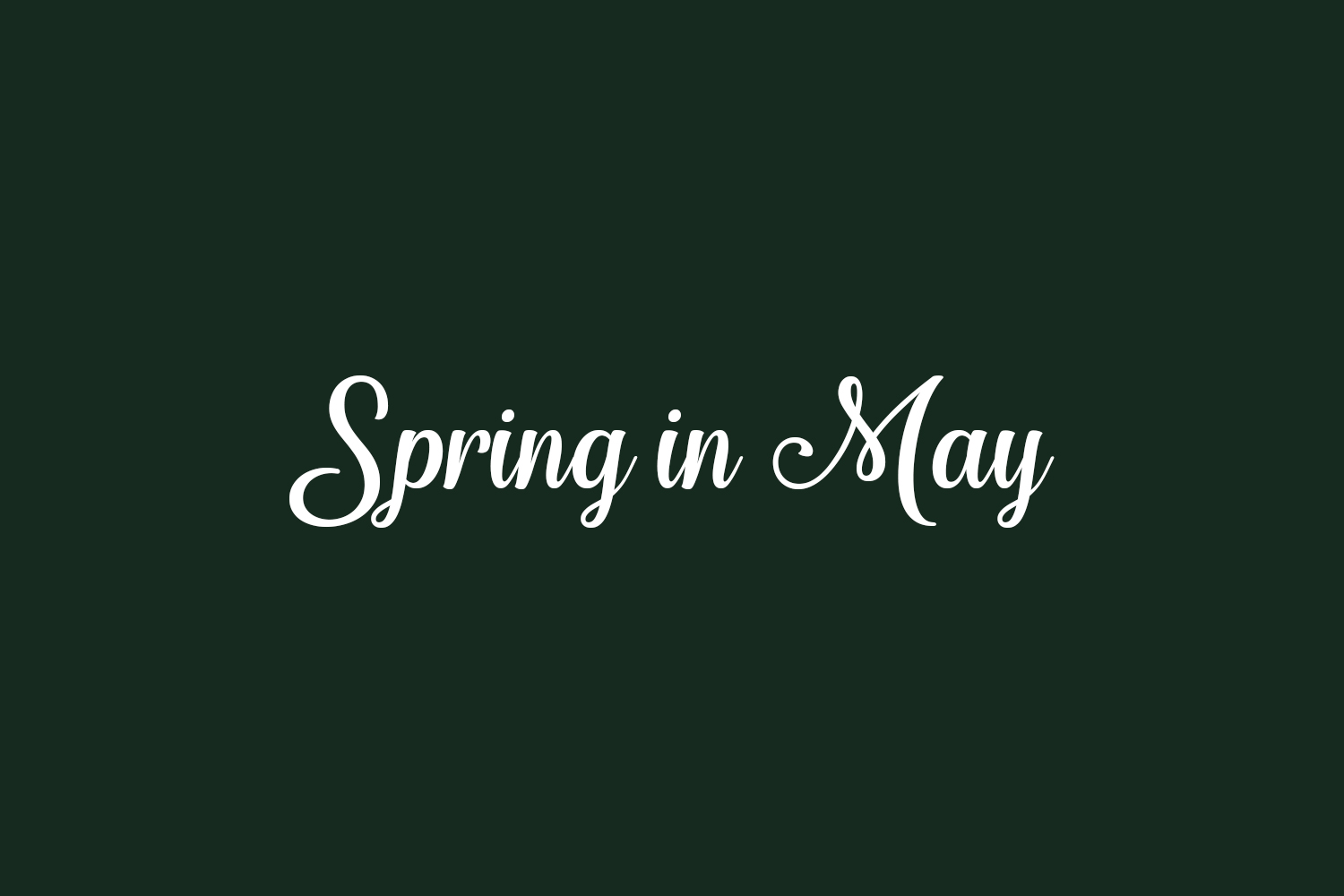 Spring in May Free Font