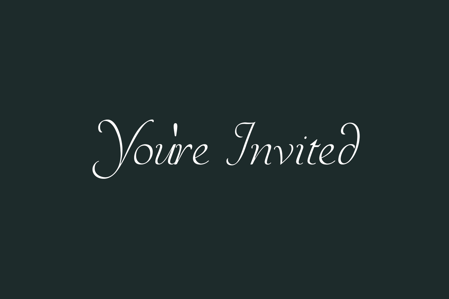 You're Invited Free Font