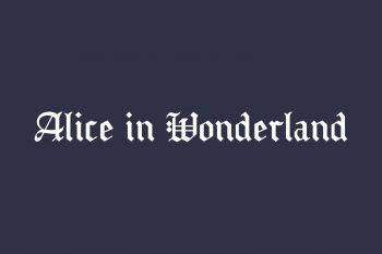 Alice in Wonderland Free Font