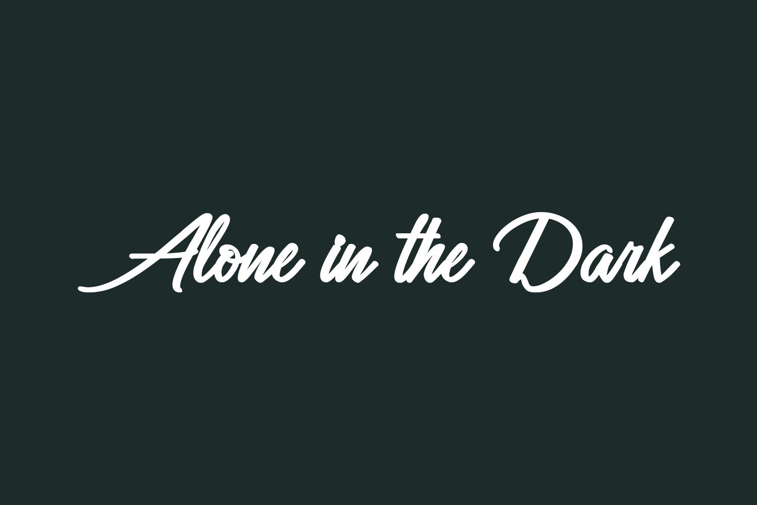 Alone in the Dark Free Font