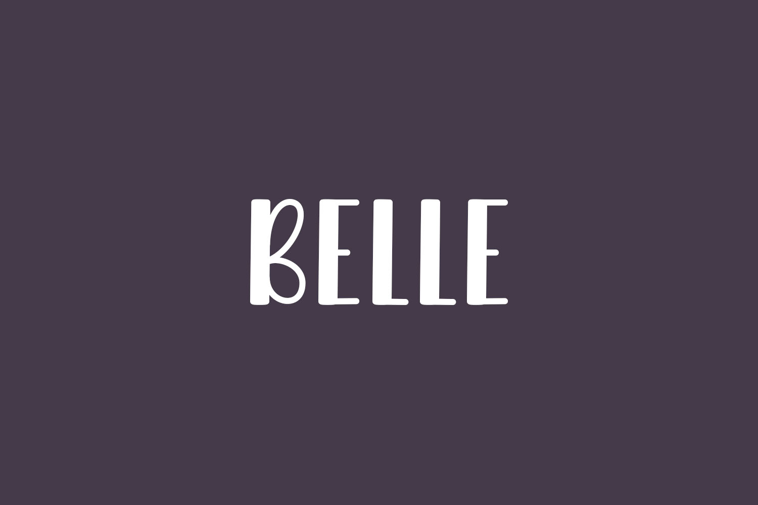 Belle | Fonts Shmonts