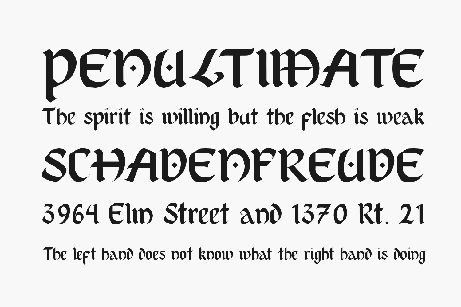 Black White Free Font