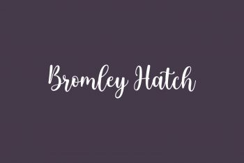 Bromley Hatch Free Font