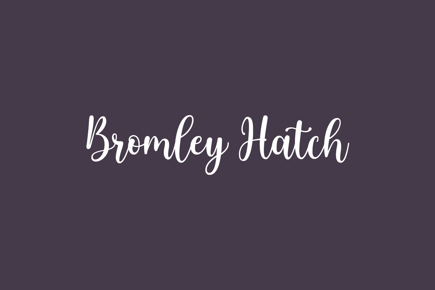 Bromley Hatch Free Font
