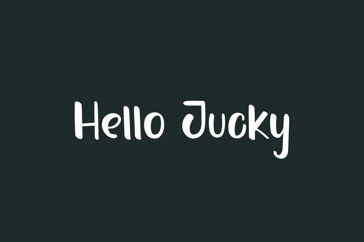 Hello Jucky Free Font