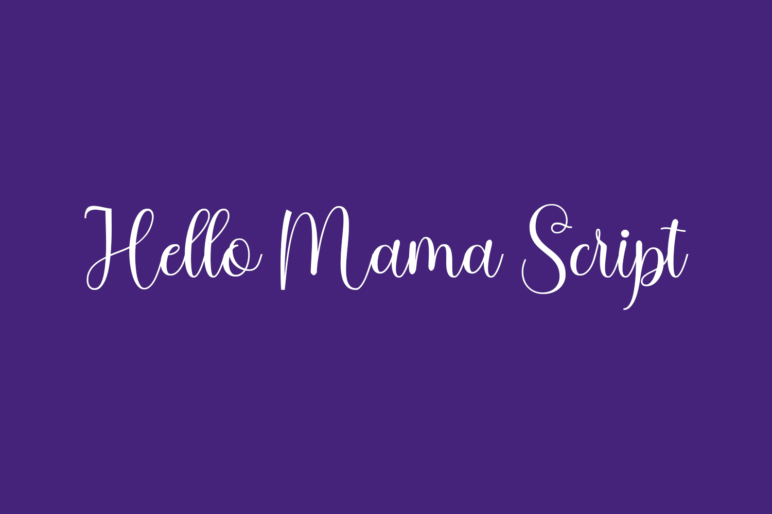 Hello Mama Script Free Font
