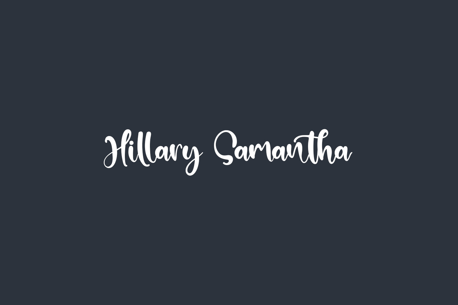 Hillary Samantha Free Font