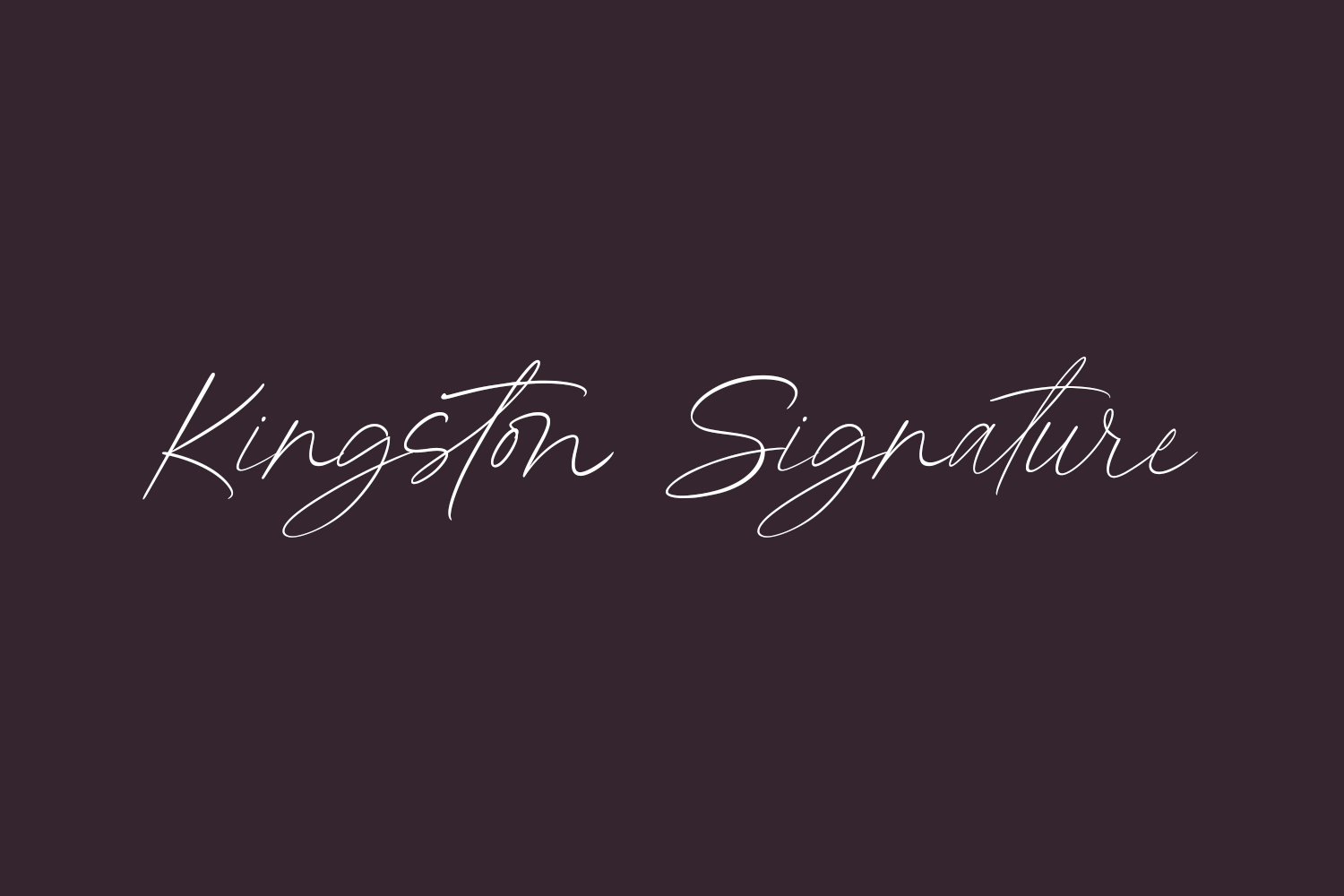 Kingston Signature Free Font