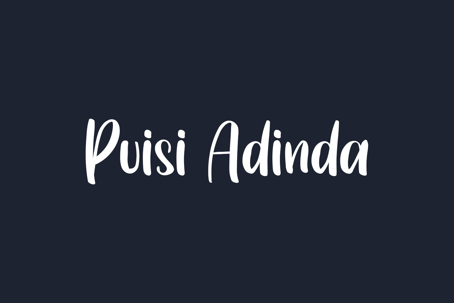 Puisi Adinda Free Font