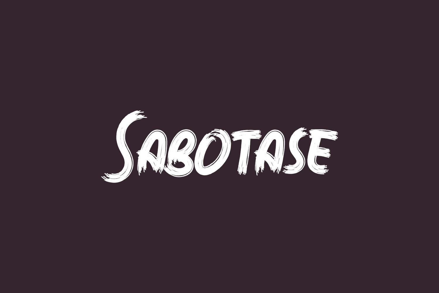 Sabotase Free Font